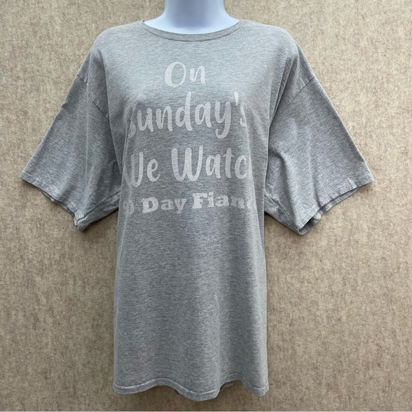 Women's or Men's Graphic "On Sunday we watch 90 Day Fiancé" Tshirt 2XL - Picture 6 of 8